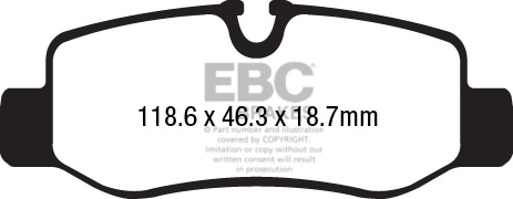 DPX2224 Brake Pads ULTIMAX2 EBC Brakes for Mercedes-Benz Vito W447 eVito Tourer Mercedes-Benz COMMERCIAL Vito W447 109 Vito W447 110 Vito W447 111 Vito W447 114 Vito W447 116 Vito W447 119 Vito W447 eVito EQV EQV 300 VClass W447 V200 VClass W447 V220 VCla
