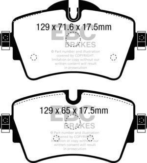 DPX2227 DPX2227 Brake Pads ULTIMAX2 EBC Brakes for BMW 2 Series F45 Active Tourer 216 2 Series F45 Active Tourer 218 2 Series xDrive F45 Active Tourer 218 2 Series F46 Gran Tourer 214 2 Series F46 Gran Tourer 216 X1 F48 X2 F39 Mini Hatch 3rd Gen F55 Cooper S Mini