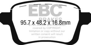 Basic CMYK DPX2249 Brake Pads ULTIMAX2 EBC Brakes for Fiat 500L 500L Trekking Tipo Estate Mk2 Tipo Hatchback Mk2 Tipo Saloon Mk2