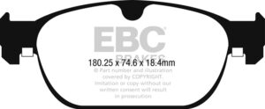 DPX2260 DPX2260 Brake Pads ULTIMAX2 EBC Brakes for Volvo S90 T4 S90 T5 S90 T6 S90 T8 S90 D3 S90 D4 S90 D5 V90 T4 V90 T5 V90 T6 V90 T8 V90 D3 V90 D4 V90 D5 V90 Cross Country T5 V90 Cross Country T6 V90 Cross Country D4 V90 Cross Country D5 XC40 T3 XC40 T5 XC40 B4