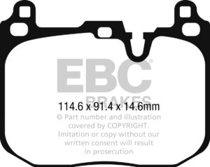 Basic CMYK DPX2271 Brake Pads ULTIMAX2 EBC Brakes for Mini Hatch 3rd Gen F55 Works Mini Hatch 3rd Gen F56 Works Mini Clubman F54 JCW Mini Convertible F57 Works Mini Countryman F60 JCW