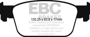 DPX2273 DPX2273 Brake Pads ULTIMAX2 EBC Brakes for Audi A4 B9 A4 Allroad quattro Mk2 A5 B9 A5 quattro B9
