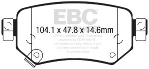 Basic CMYK DPX2287 Brake Pads ULTIMAX2 EBC Brakes for Mazda 6 GJ 6 GL