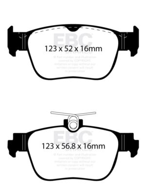 DPX2440 Brake Pads ULTIMAX2 EBC Brakes for Audi A3 8Y A3 quattro 8Y CUPRA Formentor Ford Tourneo Connect Seat Leon KL Skoda Octavia NXMk4 Volkswagen Caddy Caddy California Caddy California 4Motion Golf Mk8 eHybrid Golf Mk8 Volkswagen COMMERCIAL Caddy Carg