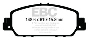 DPX3014 Brake Pads ULTIMAX2 EBC Brakes for Honda HRV RU HRV RV
