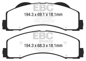 DPX3034 Brake Pads ULTIMAX2 EBC Brakes for Ford F150 Raptor F15