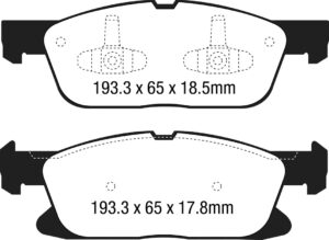 DPX3046 Brake Pads ULTIMAX2 EBC Brakes for Ford Edge Galaxy Mk3 SMax Mk2