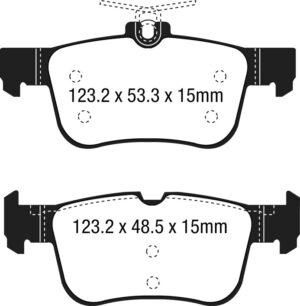 DPX3047 Brake Pads ULTIMAX2 EBC Brakes for Ford Edge Galaxy Mk3 Kuga Mk2 Kuga Mk3 SMax Mk2