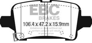 DPX3074 Brake Pads ULTIMAX2 EBC Brakes for Opel Insignia Country Tourer Insignia Grand Sport Insignia Sport Tourer VAUXHALL Insignia Country Tourer Insignia Grand Sport Insignia Sport Tourer