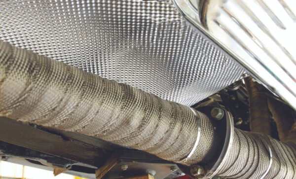 FT_under_exhaust_pipe_camaro_64651 Floor & Tunnel Shield II™ 106cm x 122cm - (42" x 48") DEI-50503
