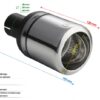 Universal Exhaust Tail Pipe Muffler Tip round 100mm lenght 120mm mounting diameter 60mm