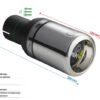 Universal Exhaust Tail Pipe Muffler Tip round 80mm lenght 120mm mounting diameter 55mm