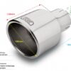 Universal Exhaust Tail Pipe Muffler Tip round 100mm lenght 120mm mounting diameter 55mm