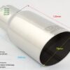 Universal Exhaust Tail Pipe Muffler Tip round 76mm lenght 120mm mounting diameter 60mm