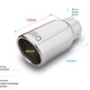 Universal Exhaust Tail Pipe Muffler Tip round 80mm lenght 120mm mounting diameter 60mm