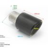 Universal Exhaust Tail Pipe Muffler Tip round 90mm lenght 160mm mounting diameter 65mm
