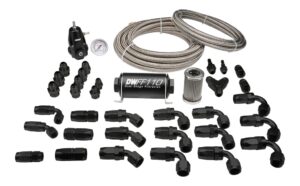 Return Plumbing Kit CPE 8AN Feed with 6AN Return DeatschWerks for Toyota Supra A90 / BMW M3 / M4