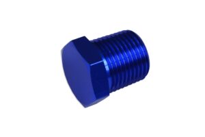 Adapter 3/8 NPT Hex Head Socket Blanking Plug Bung Blocker Male Fuel Oil Blue