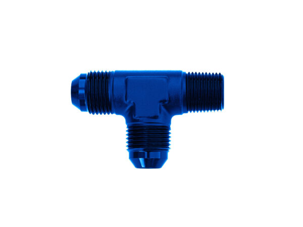 1/8 NPT to AN4 JIC Flare T-PIECE Tree Fuel Oil Adapter Blue