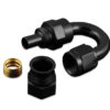 AN -10 AN10 JIC 180' Degree PTFE Fuel Oil Fitting hose end Black