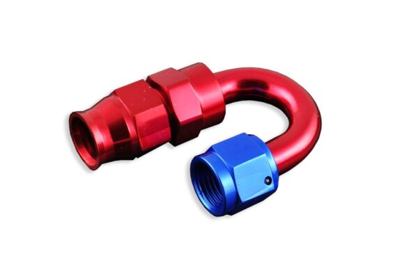 AN -10 AN10 JIC 180' Degree PTFE Fuel Oil Fitting hose end Red