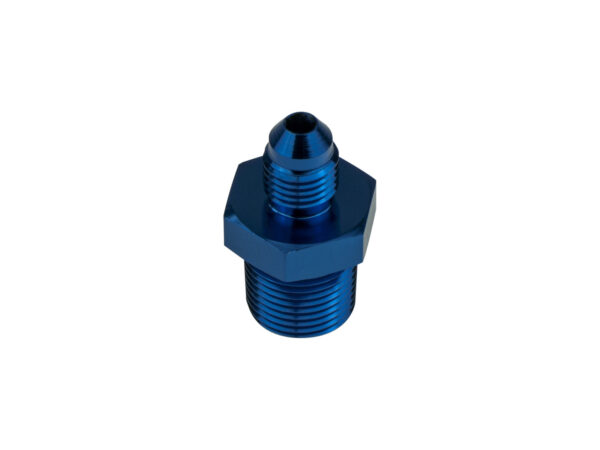 an10-3-4-npt-nypel-adapter-mesko-meski-niebieski_7 AN10 JIC Flare To 3/4 NPT Straight Hose Fitting Adapter Blue