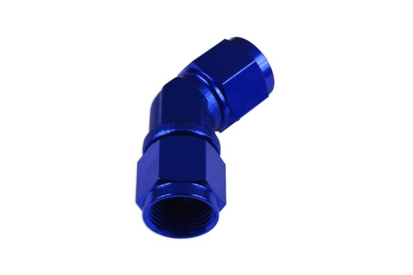 Adapter AN10 45' female-female coupler hose fitting Blue
