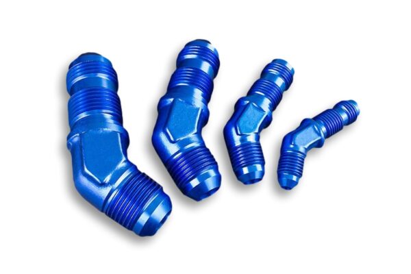 an10-45-nypel-grodziowy-mesko-meski-jic-niebieski Adapter AN10 JIC bulkhead 45' male fuel hose fitting Blue