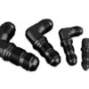 Adapter AN10 JIC bulkhead 90' male fuel hose fitting Black