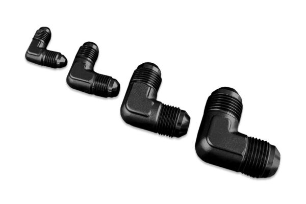 Adapter AN10 90' male-male coupler hose fitting Black