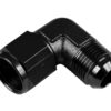Adapter AN10 90' female-male coupler hose fitting Black
