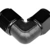 Adapter AN10 90' female-female coupler hose fitting Black
