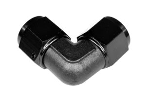 Adapter AN10 90' female-female coupler hose fitting Black