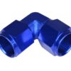 Adapter AN10 90' female-female coupler hose fitting Blue