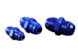 AN10 MALE to AN10 MALE JIC hose fitting adapter Blue