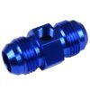 AN10 AN- 10 Adapter male-male with Inline port 1/8 NPT Fuel Oil Pressure Blue