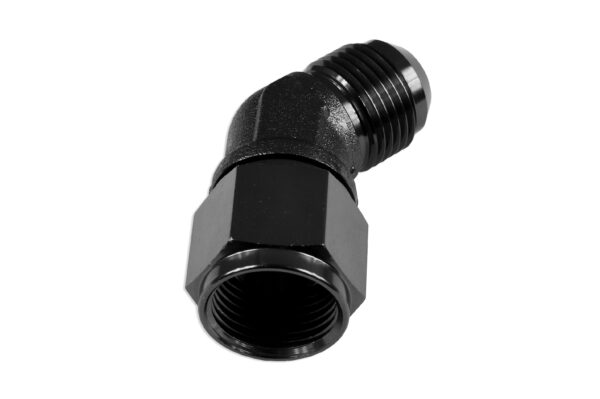 Adapter AN12 45' female-male coupler hose fitting Black