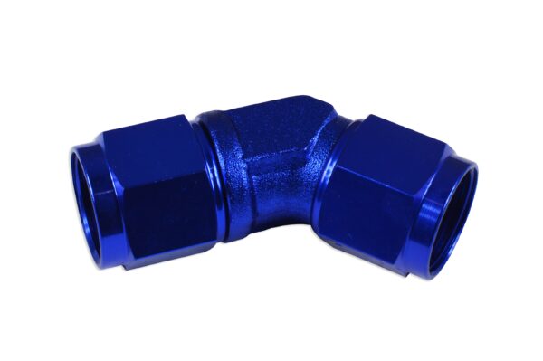 Adapter AN12 45' female-female coupler hose fitting Blue