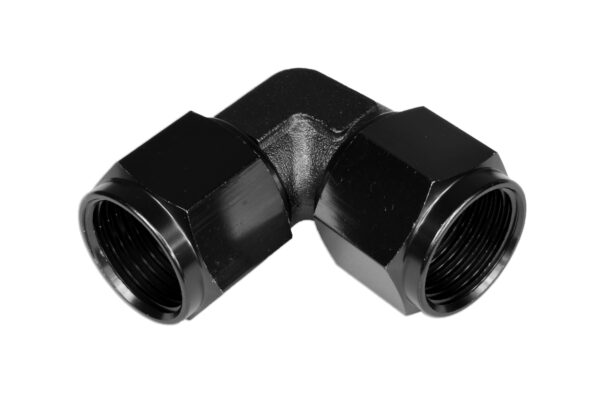 Adapter AN12 90' female-female coupler hose fitting Black