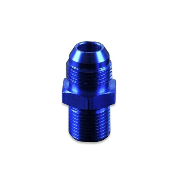 an12-m14x1-5-nypel-adapter-mesko-meski-niebieski AN12 JIC Flare To M14x1.5 Straight Hose Fitting Adapter Blue
