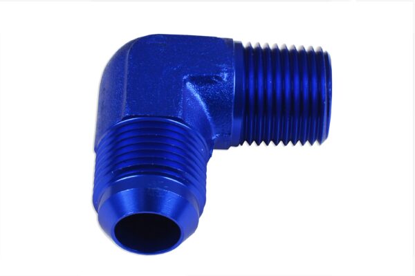 Adapter AN4-1/4 NPT 90' male-male coupler hose fitting Blue