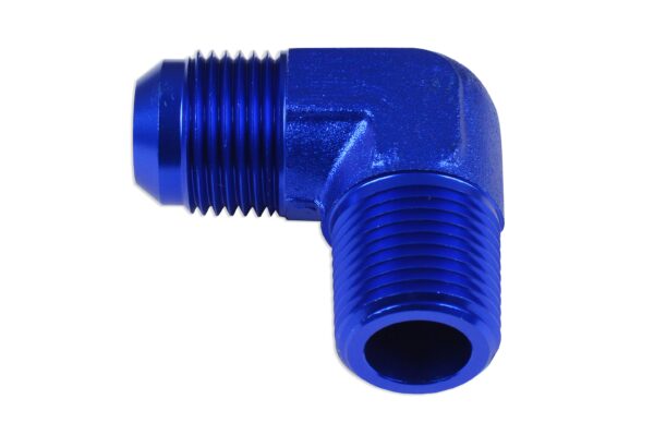Adapter AN4-1/4 NPT 90' male-male coupler hose fitting Blue