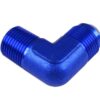Adapter AN4-1/4 NPT 90' male-male coupler hose fitting Blue