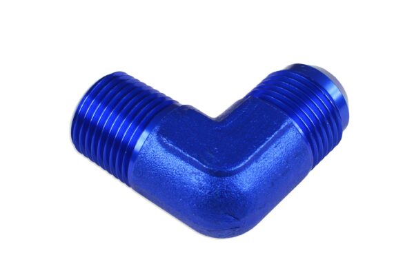 Adapter AN4-1/4 NPT 90' male-male coupler hose fitting Blue