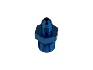 AN4 JIC Flare To 3/8 NPT Straight Hose Fitting Adapter Blue