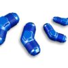 Adapter AN4 45' male-male coupler hose fitting Blue