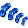 Adapter AN4 45' male-male coupler hose fitting Blue