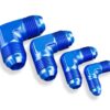 Adapter AN4 90' male-male coupler hose fitting Blue