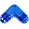 Adapter AN4 90' male-male coupler hose fitting Blue