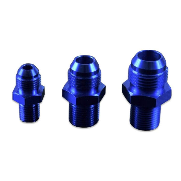 an4-m8x1-5-nypel-adapter-mesko-meski-niebieski_3 AN -4 AN4 JIC Flare to M8x1.5 metric male to male hose fitting adapter Blue